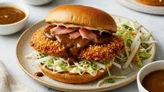 La migliore ricetta per un panino con pollo katsu al curry e insalata di daikon